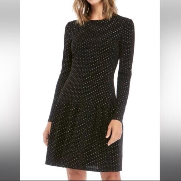 MICHAEL Michael Kors Dresses & Skirts - MICHAEL Michael Kors drop waist embellished dress w/shirred skirt black velvet